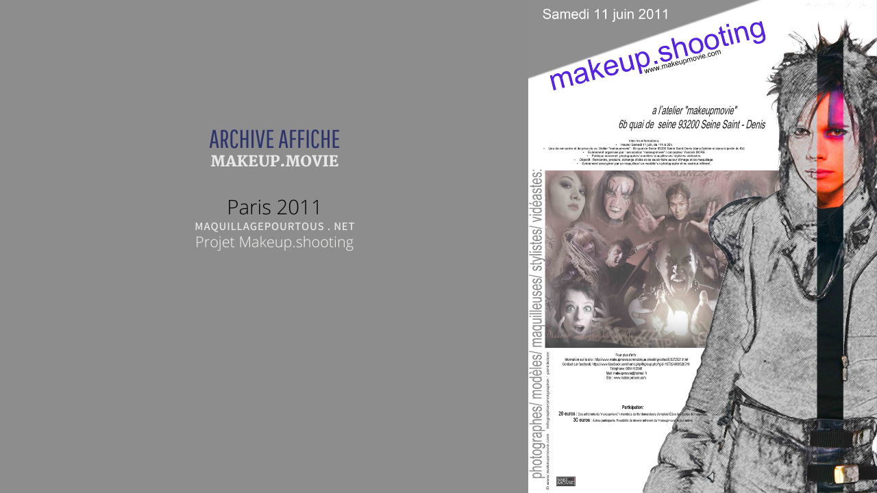 Projet Makeup.shooting, Thème 