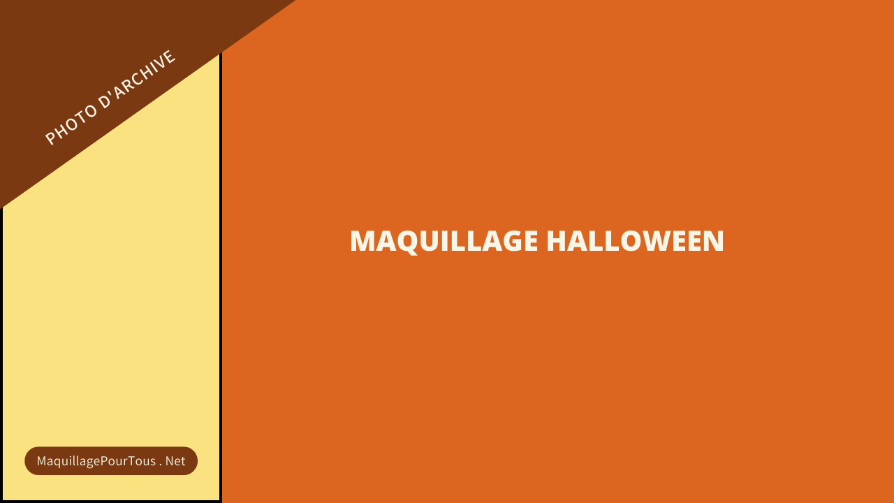Maquillage halloween
